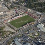 Aerial photograph of Ebbsfleet United's ground Stonebridge Road