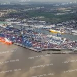 Aerial photograph of Tilbury Docks in Essex